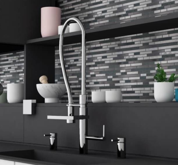 INOX STRIP + BLACK STONE by STON by STON