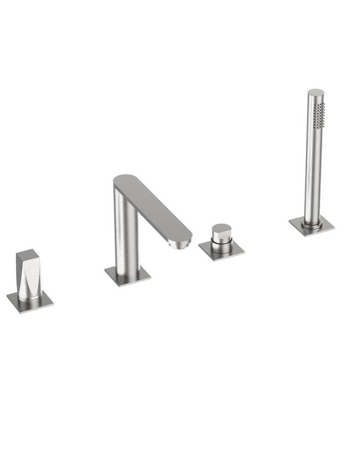 Baterie cu deviator cu dus si gura de curgere pe marginea cazii Aline by F.lli Frattini