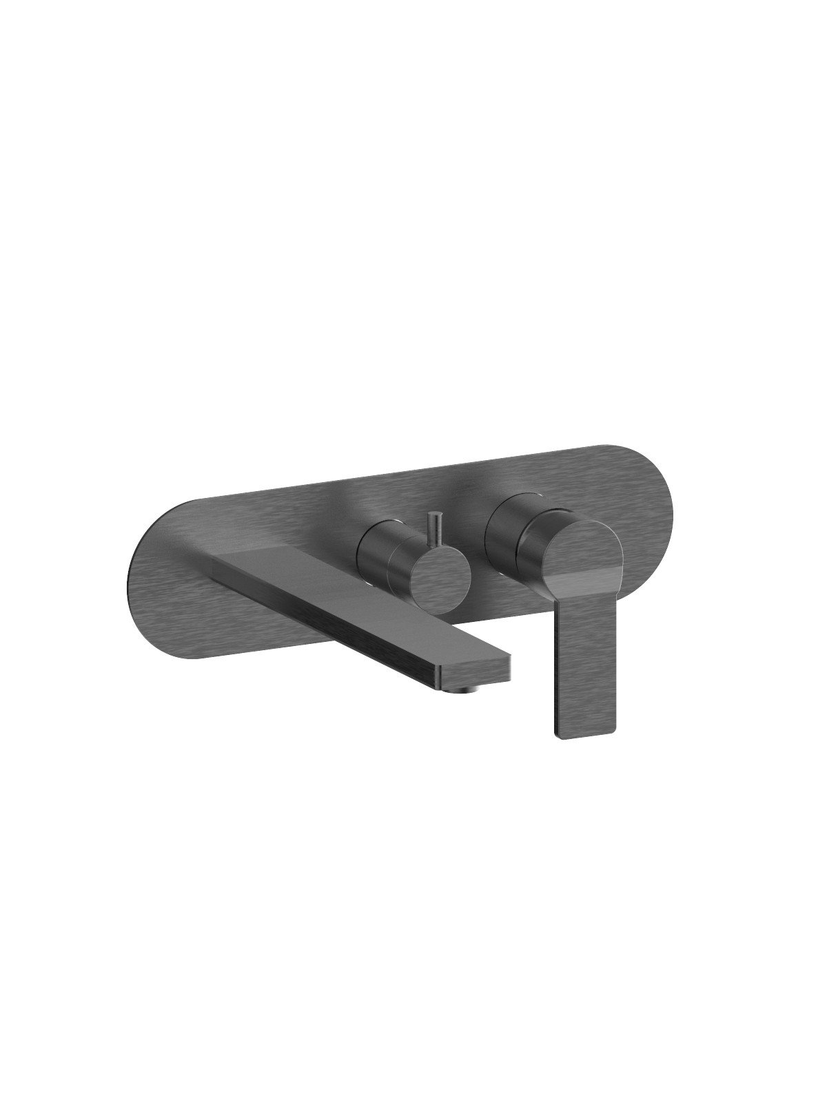 Baterie cada cu doua cai finisaj cromat negru periat Enea by F.lli Frattini