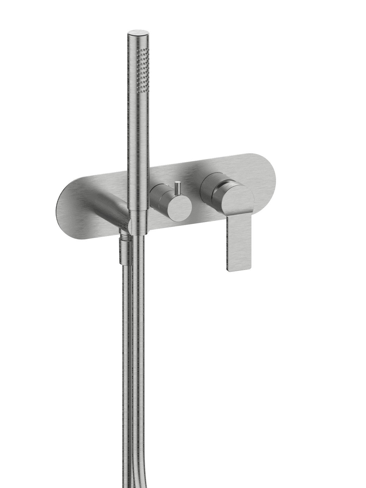 Baterie dus incastrata cu deviator cu doua sau trei cai finisaj inox Enea by F.lli Frattini