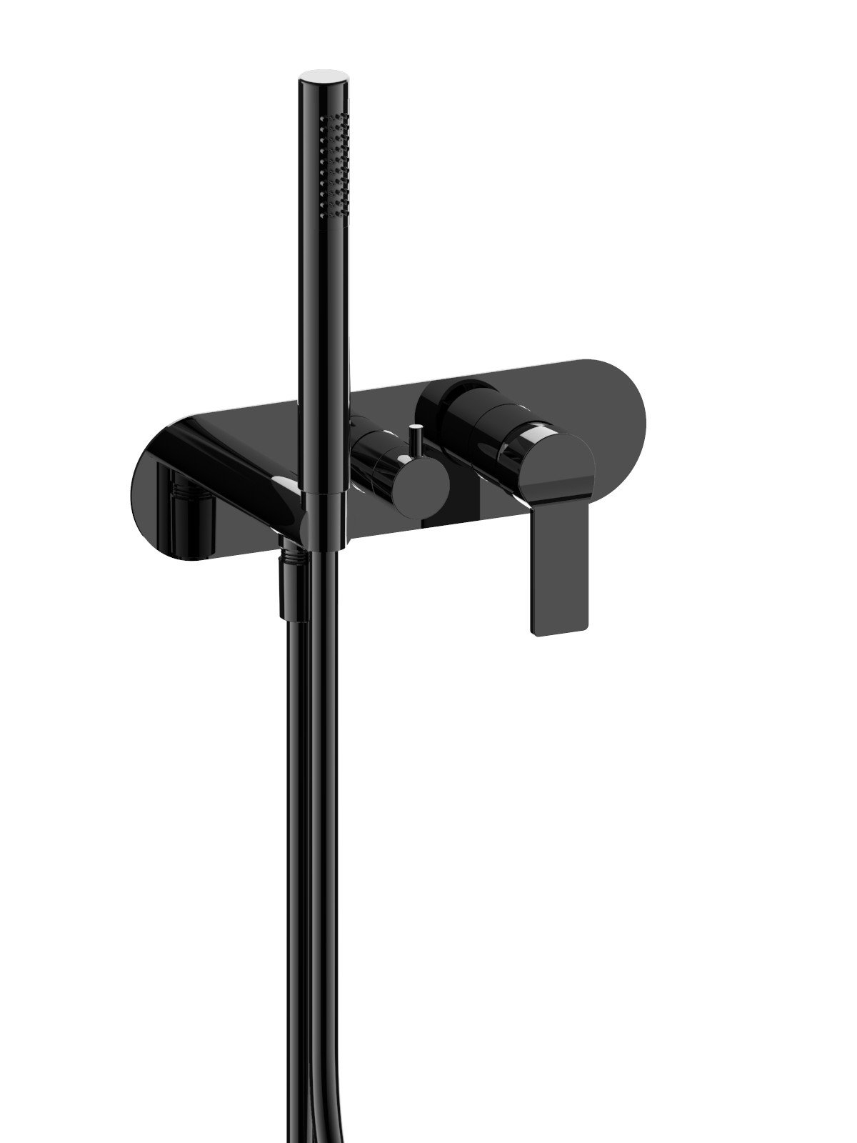 Baterie dus incastrata cu deviator cu doua sau trei cai finisaj cromat negru Enea by F.lli Frattini