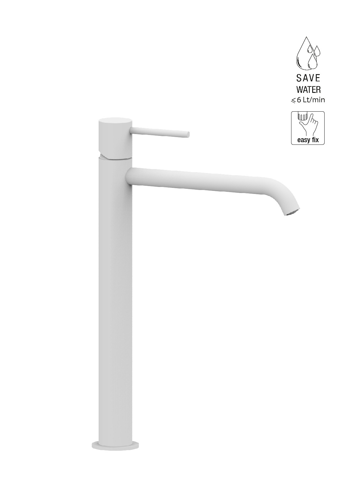 Baterie lavoar inalta finisaj alb mat Pepe XL by F.lli Frattini