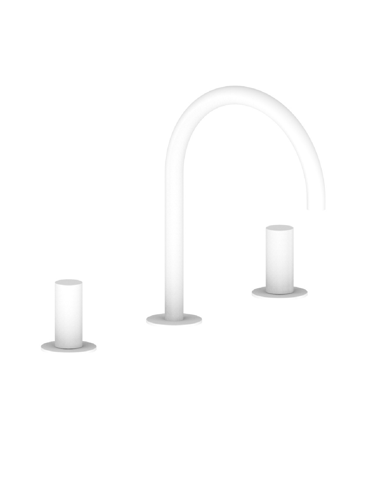 Baterie lavoar cu trei gauri finisaj alb mat Pepe XL by F.lli Frattini