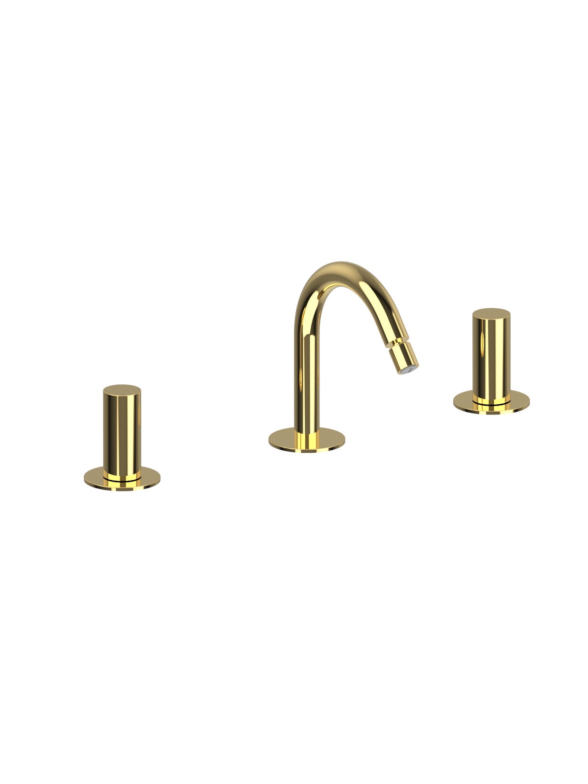 Baterie bideu cu 3 gauri finisaj auriu Pepe XL by F.lli Frattini