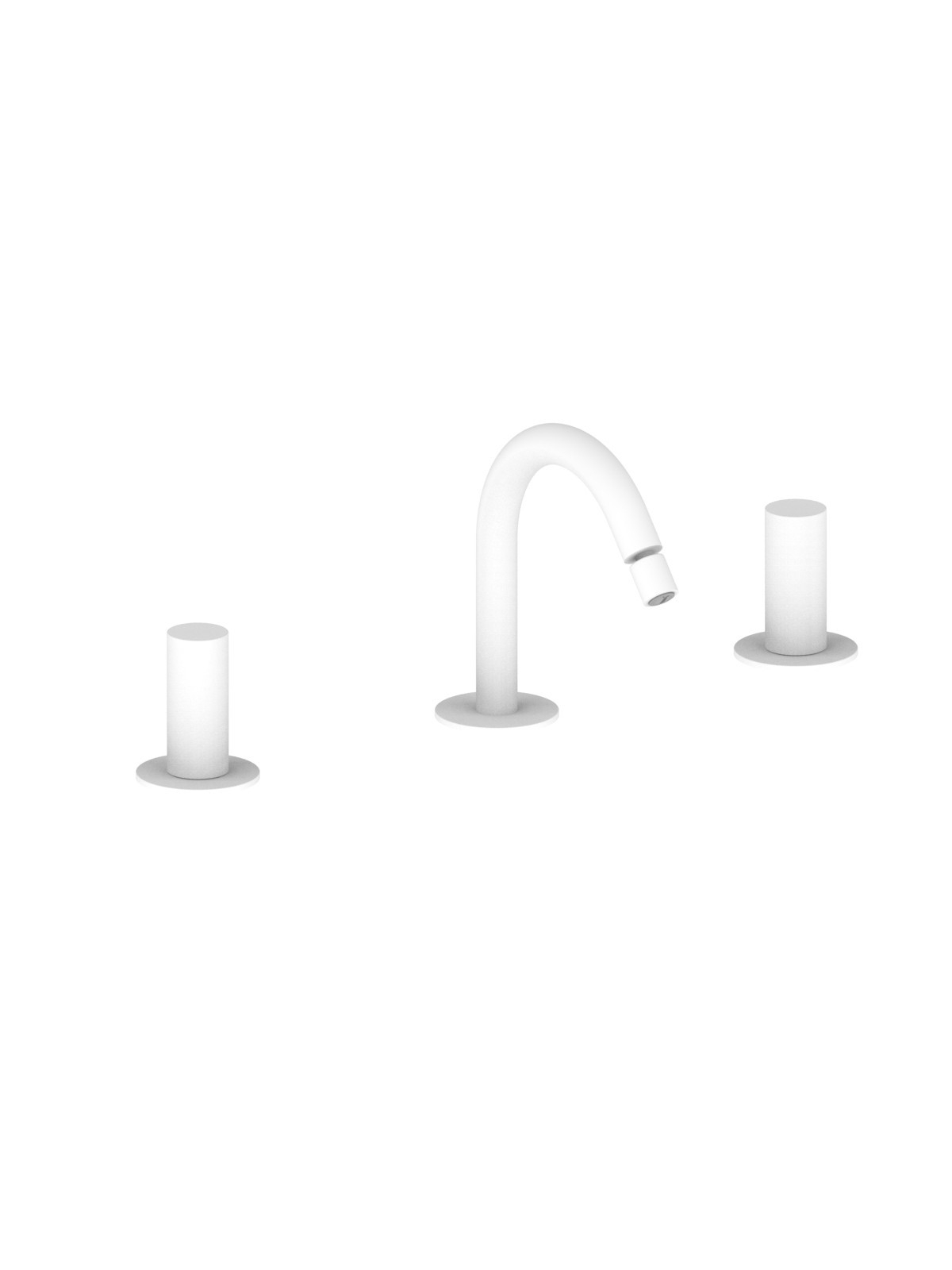 Baterie bideu cu 3 gauri finisaj alb mat Pepe XL by F.lli Frattini