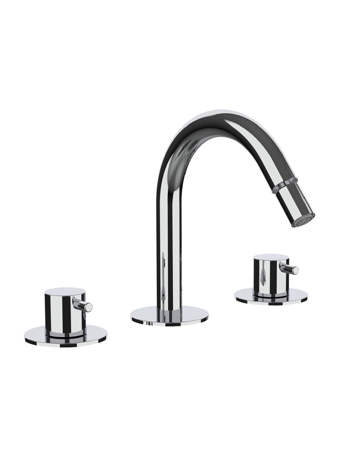 Baterie bideu cu 3 gauri finisaj cromat Pepe XL by F.lli Frattini