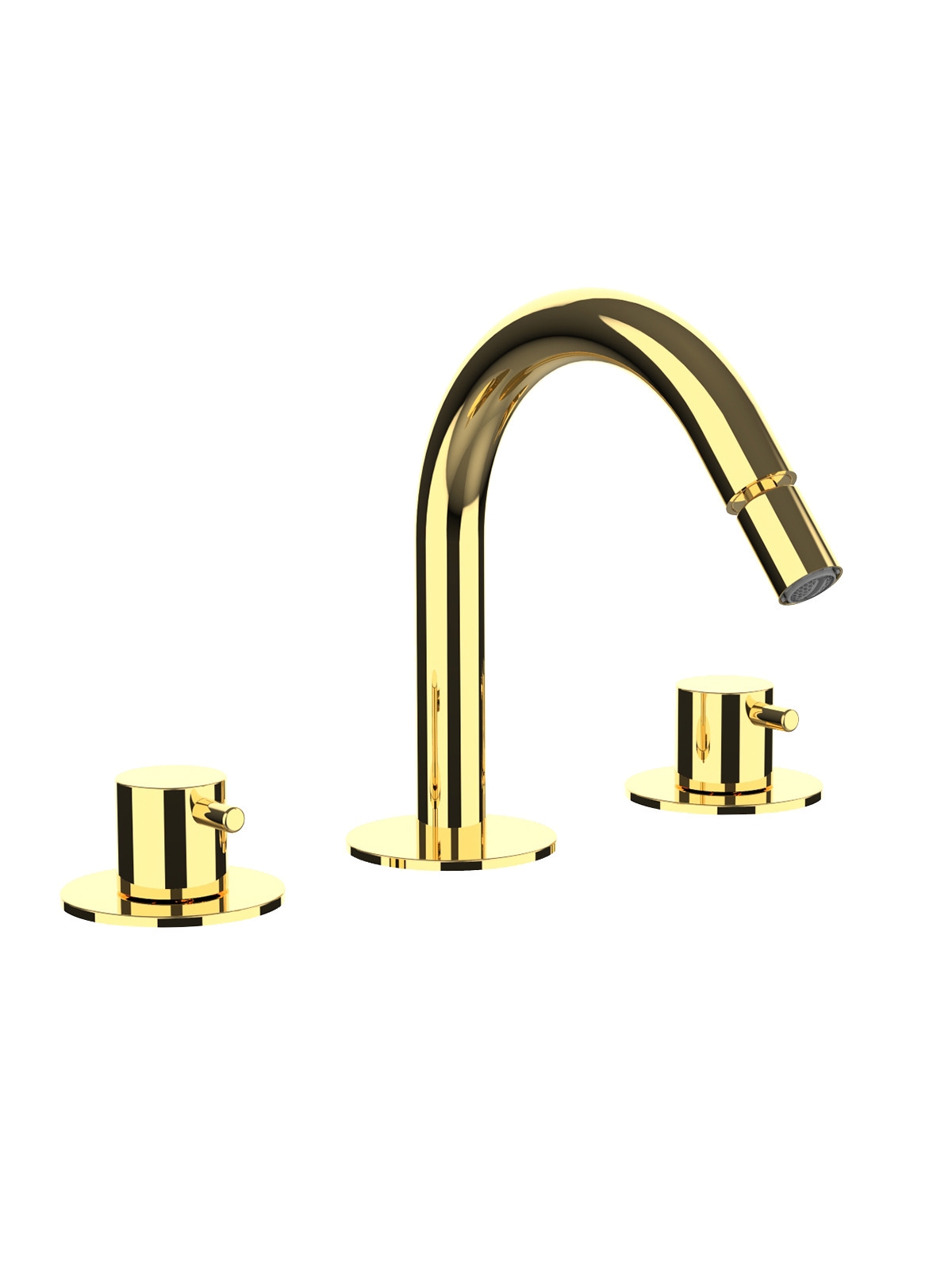 Baterie bideu cu 3 gauri finisaj auriu Pepe XL by F.lli Frattini