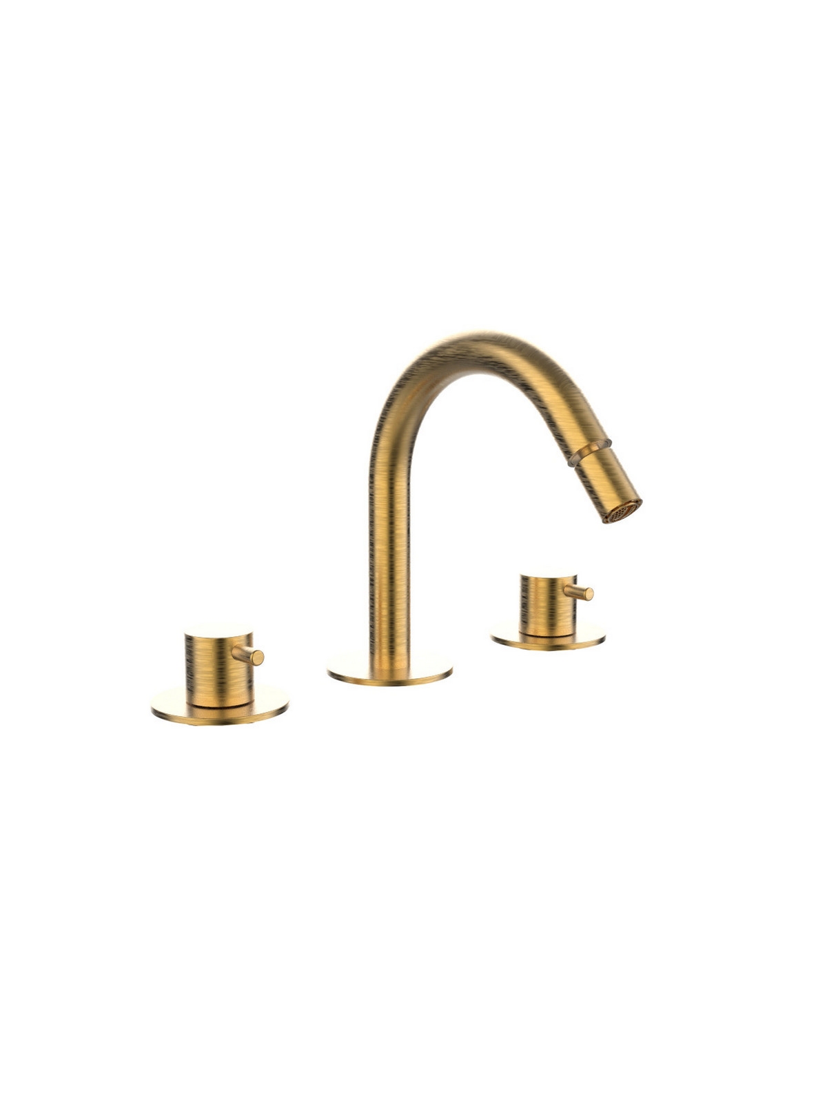 Baterie bideu cu 3 gauri finisaj bronz satin Pepe XL by F.lli Frattini