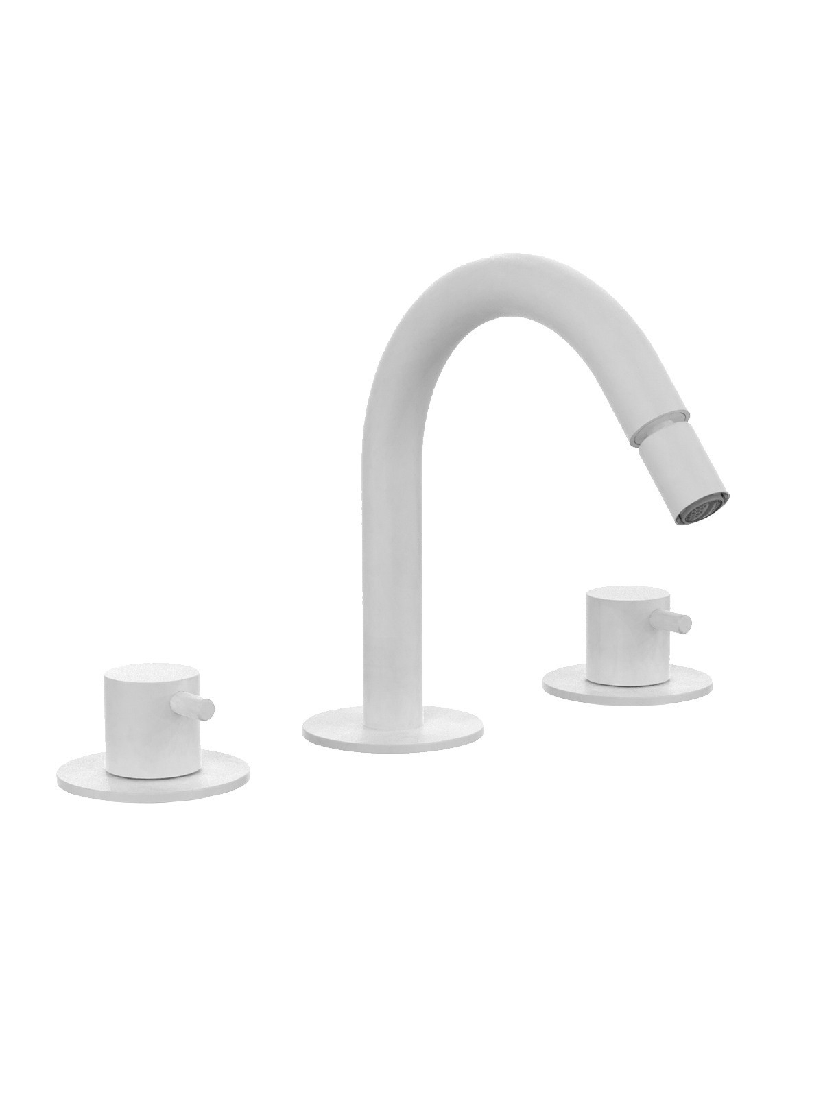 Baterie bideu cu 3 gauri finisaj alb mat Pepe XL by F.lli Frattini