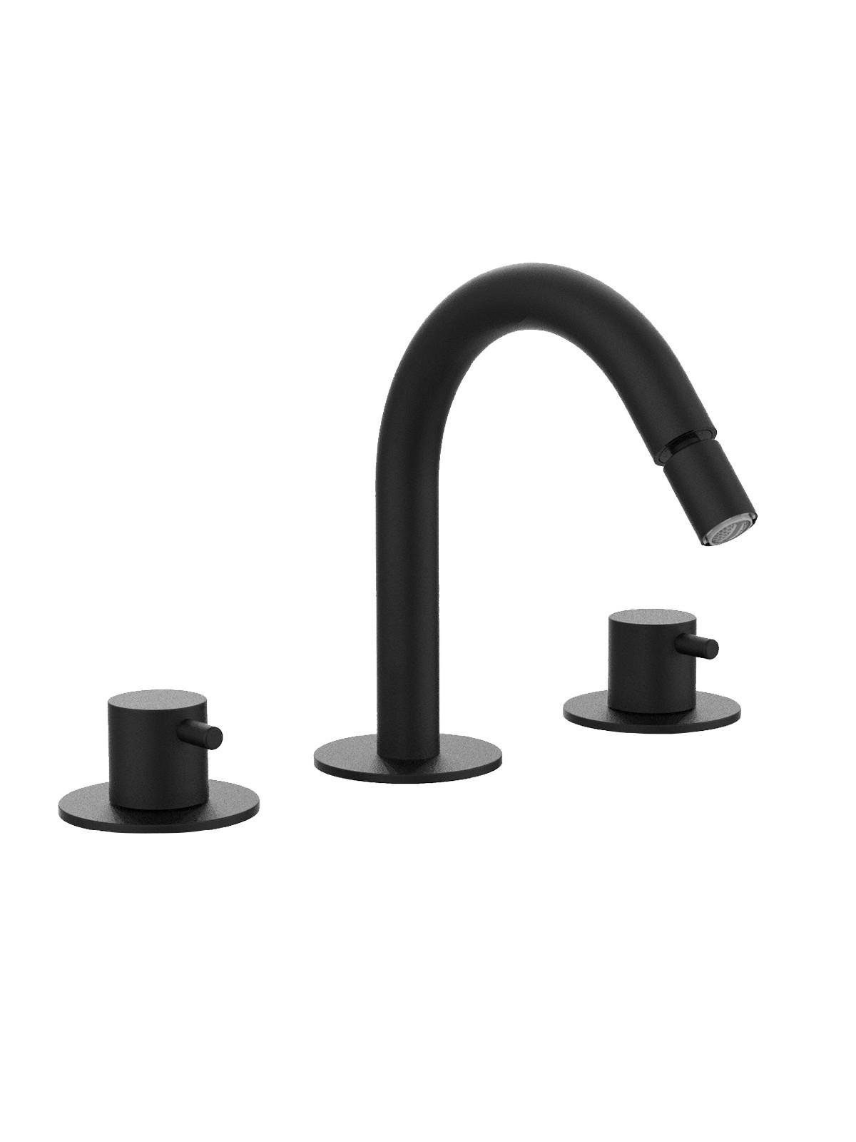 Baterie bideu cu 3 gauri finisaj negru mat Pepe XL by F.lli Frattini