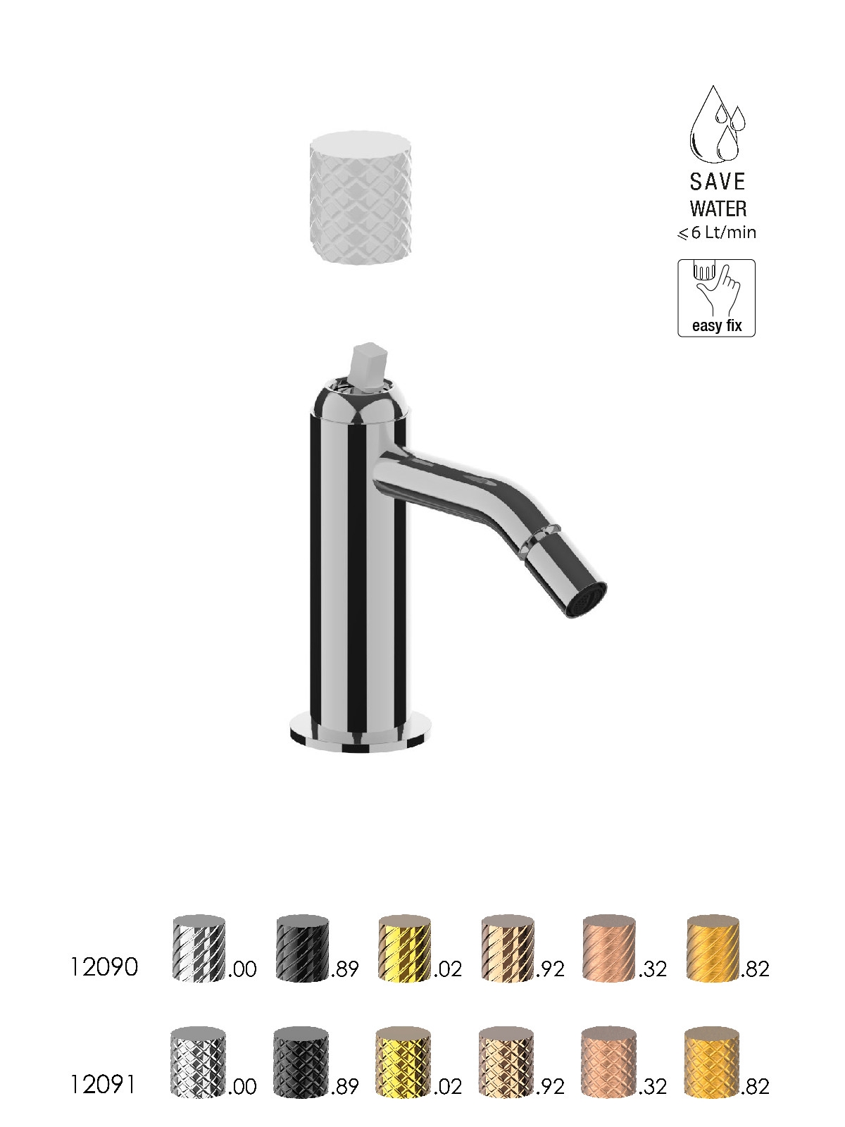 Baterie bideu finisaj cromat Pepe XLS by F.lli Frattini