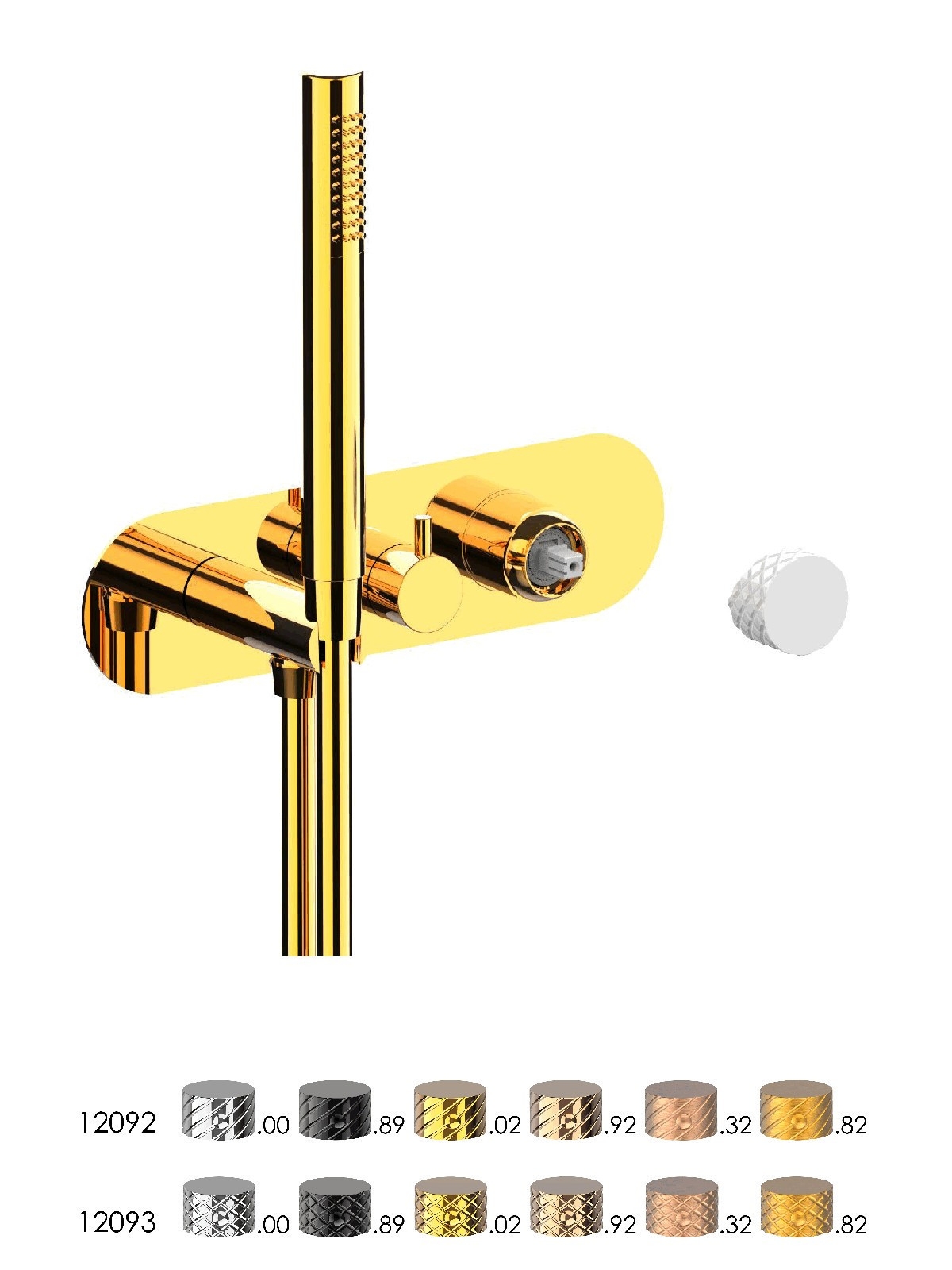 Baterie dus incastrata finisaj auriu Pepe XLS by F.lli Frattini