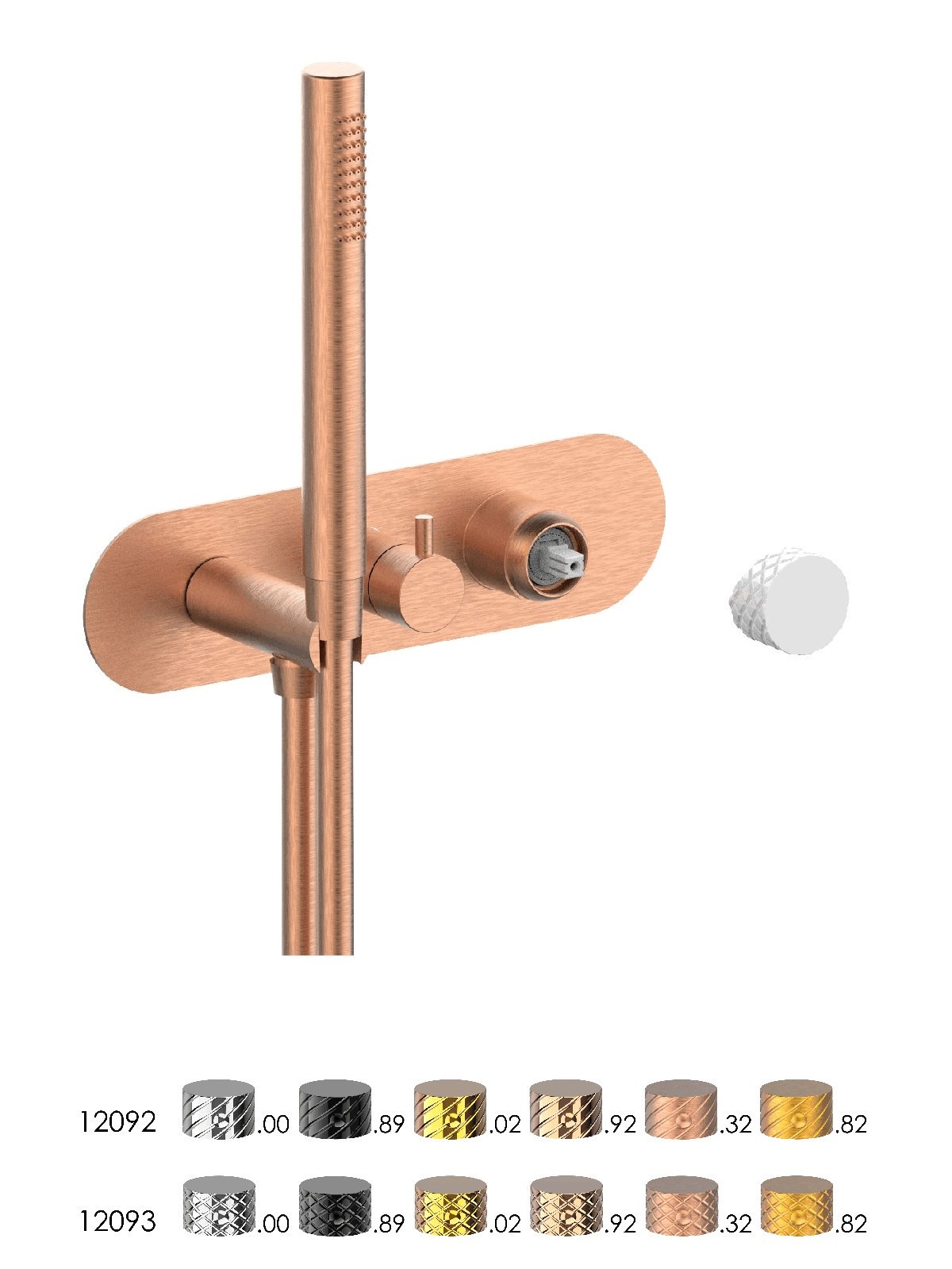 Baterie dus incastrata finisaj auriu roz periat Pepe XLS by F.lli Frattini