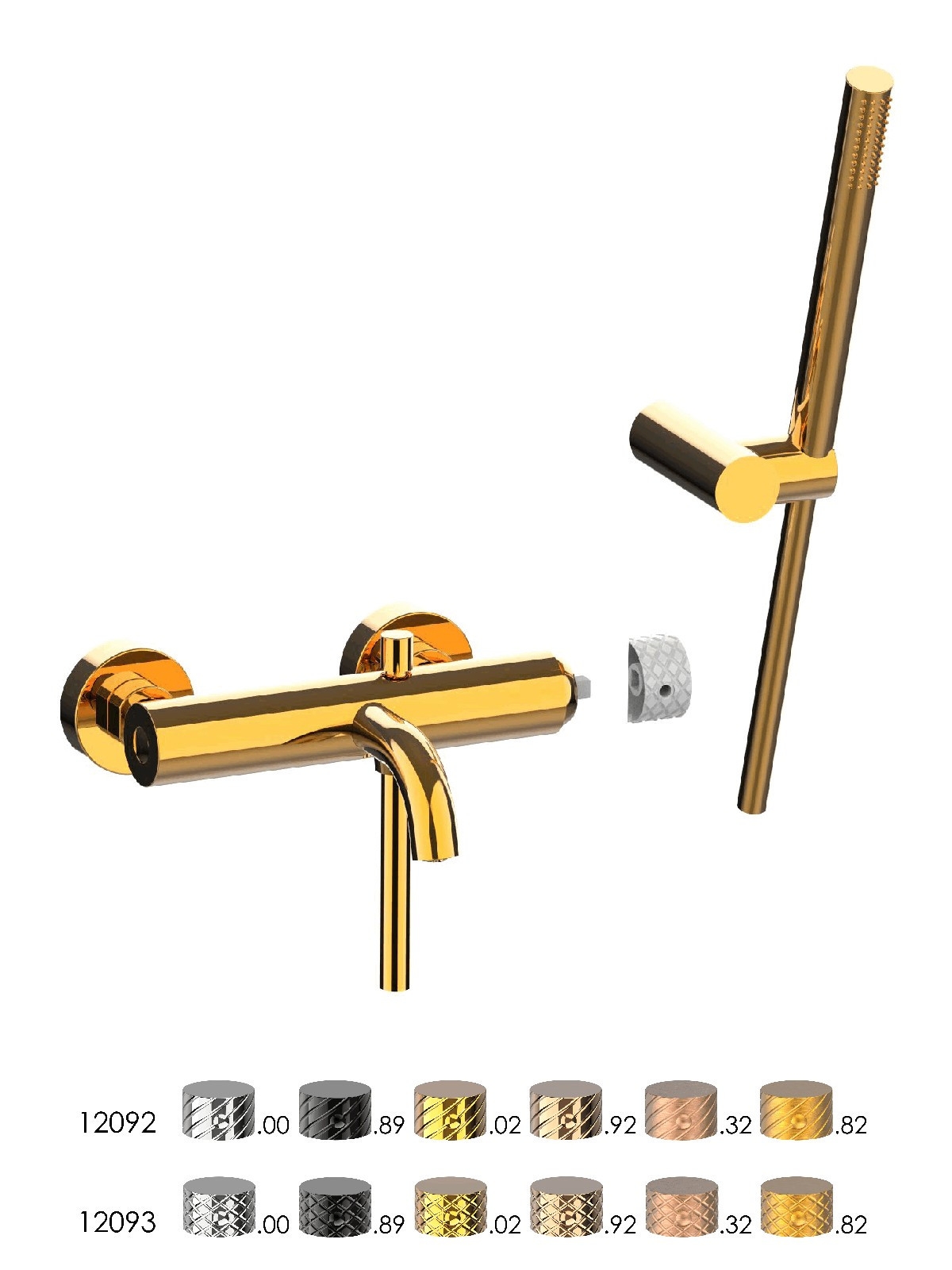 Baterie cada finisaj auriu Pepe XLS by F.lli Frattini