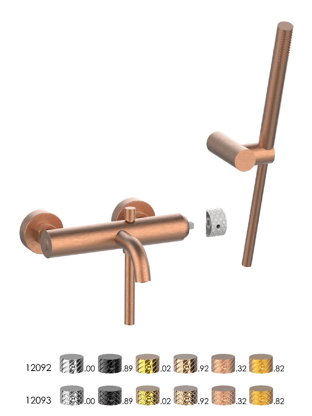 Baterie cada finisaj auriu roz periat Pepe XLS by F.lli Frattini