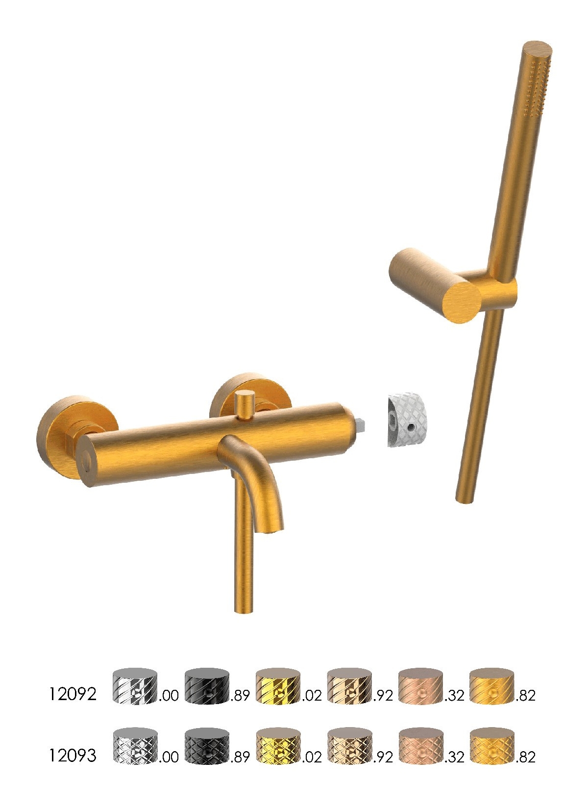 Baterie cada finisaj auriu periat Pepe XLS by F.lli Frattini