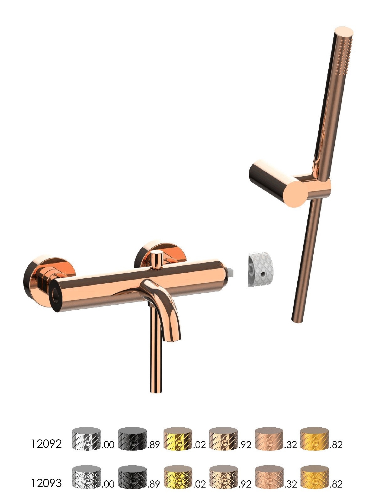 Baterie cada finisaj auriu roz Pepe XLS by F.lli Frattini