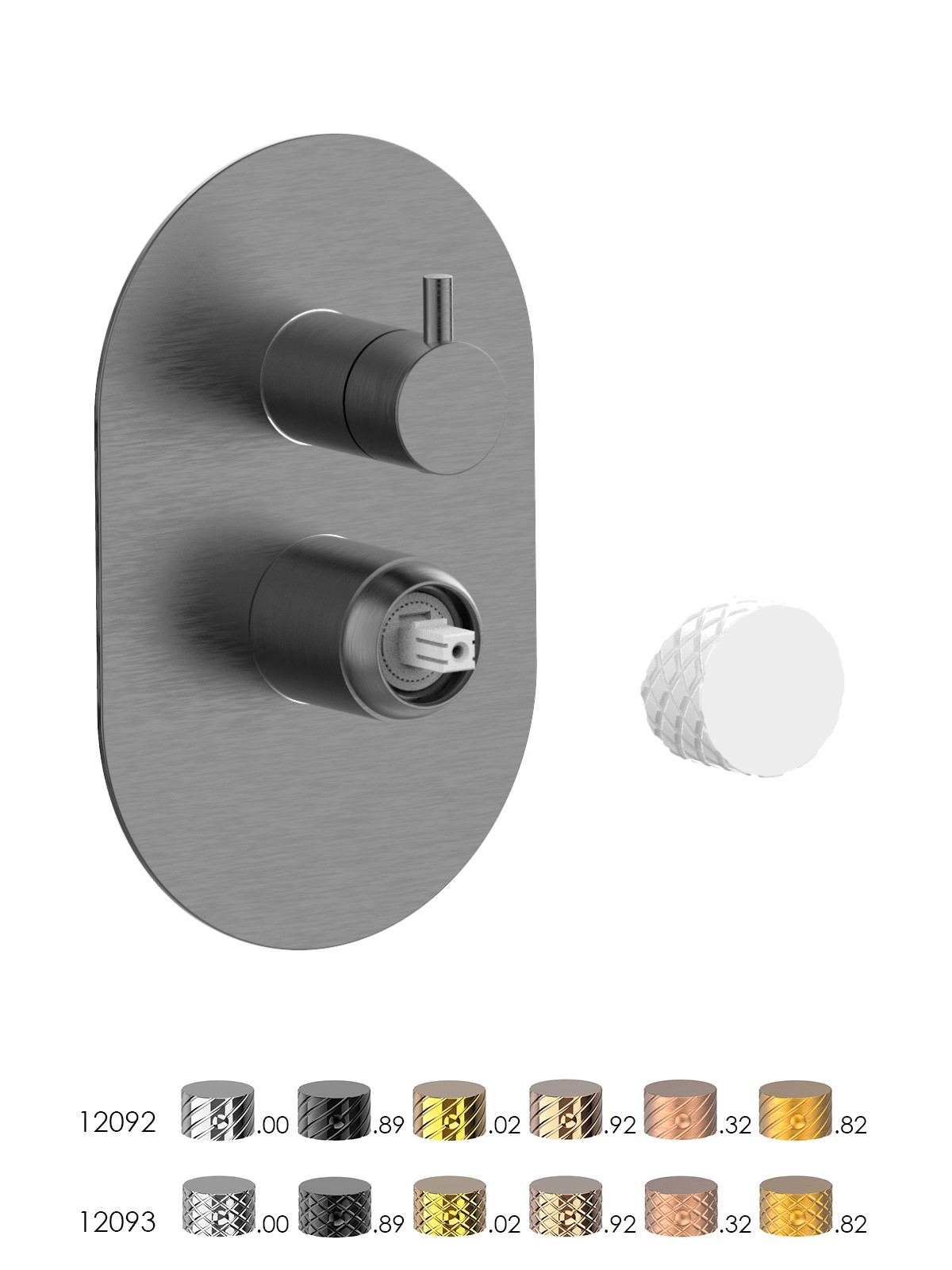 Baterie dus incastrata finisaj cromat negru periat Pepe XLS by F.lli Frattini