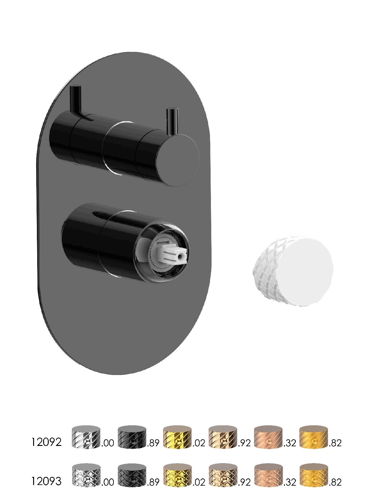 Baterie dus incastrata finisaj cromat negru Pepe XLS by F.lli Frattini