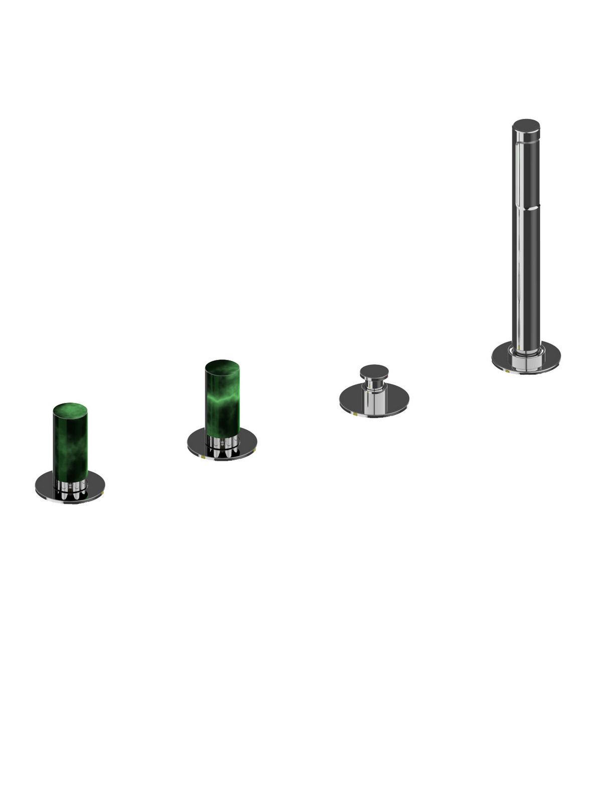 Baterie cu deviator cu dus pe marginea cazii Pepe M Style by F.lli Frattini