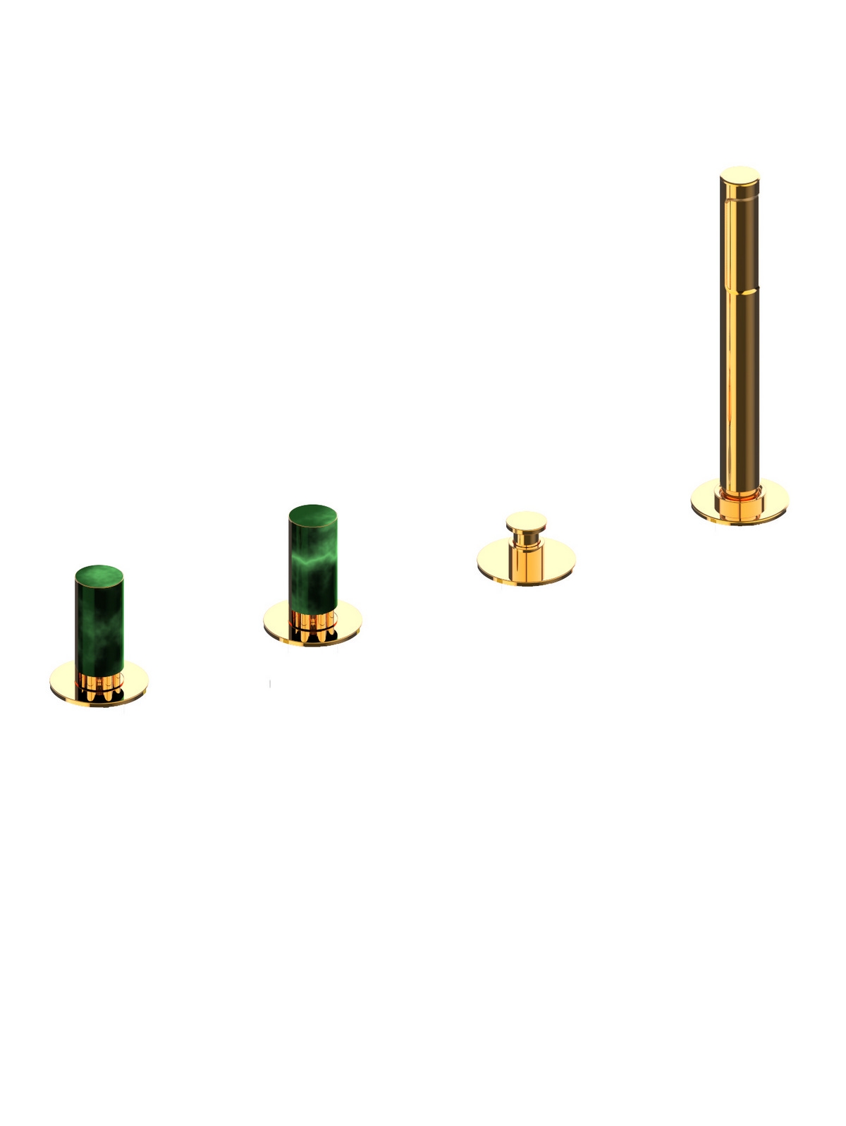 Baterie cu deviator cu dus pe marginea cazii Pepe M Style by F.lli Frattini