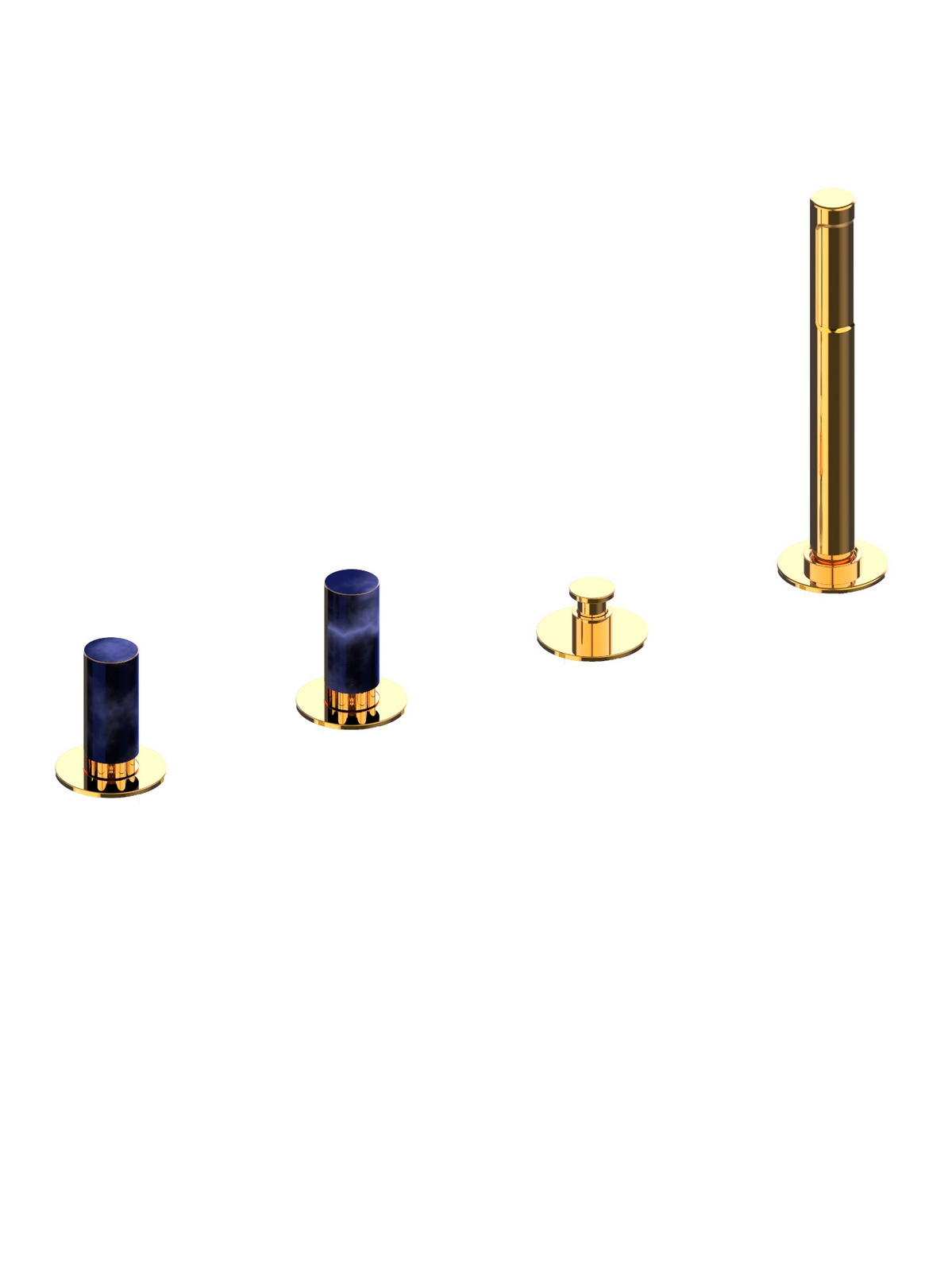 Baterie cu deviator cu dus pe marginea cazii Pepe M Style by F.lli Frattini