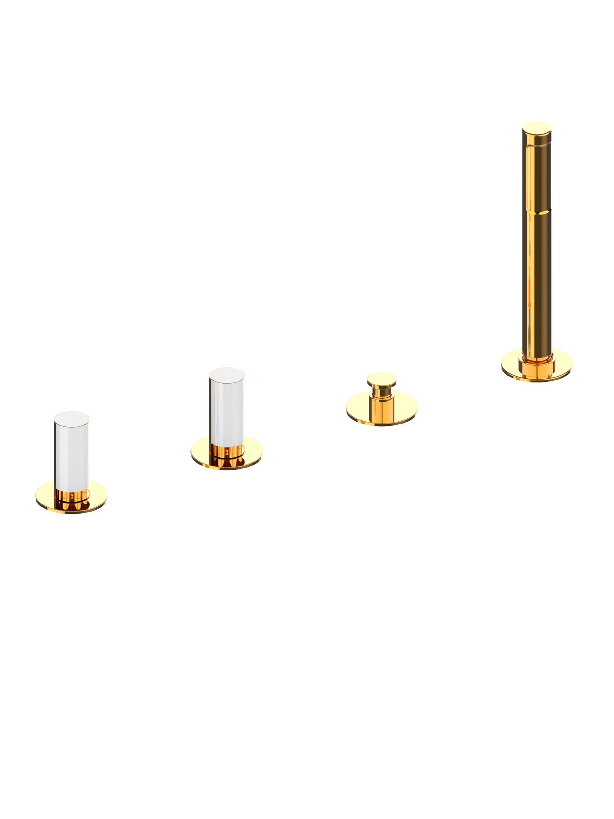 Baterie cu deviator cu dus pe marginea cazii Pepe M Style by F.lli Frattini