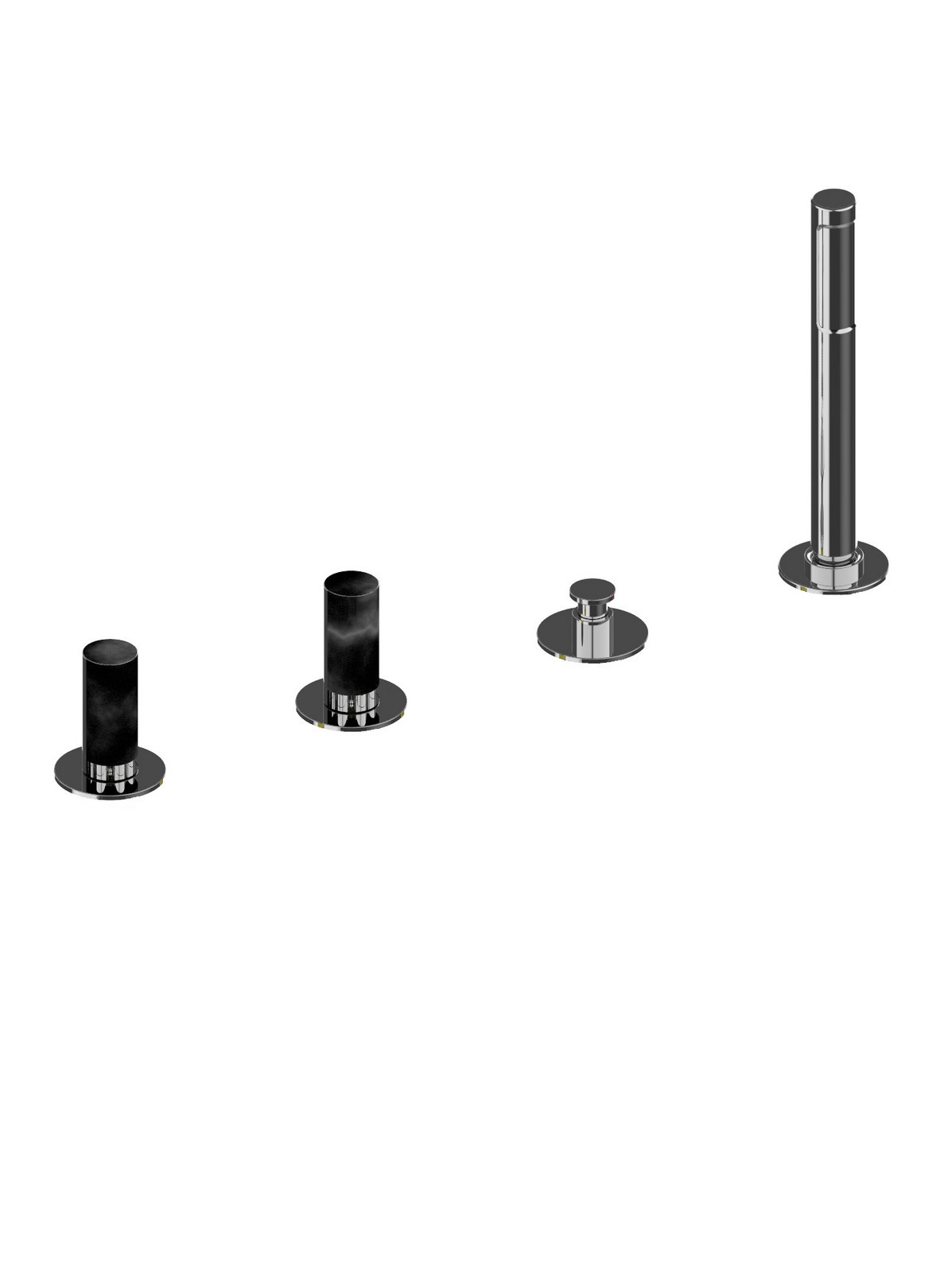 Baterie cu deviator cu dus pe marginea cazii Pepe M Style by F.lli Frattini