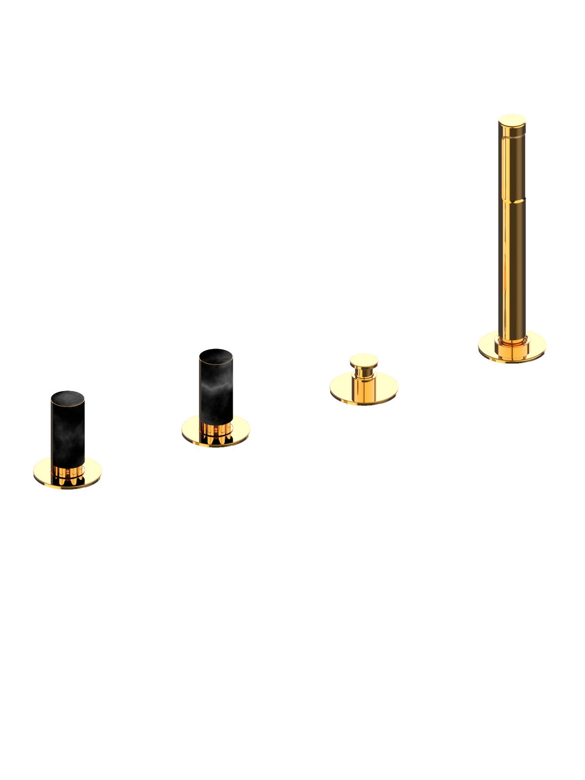 Baterie cu deviator cu dus pe marginea cazii Pepe M Style by F.lli Frattini