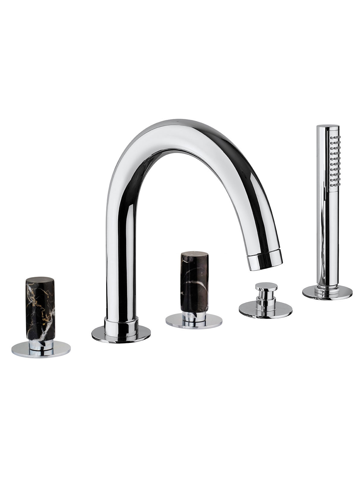 Baterie cu deviator cu dus si gura de curgere pe marginea cazii Pepe M Style by F.lli Frattini