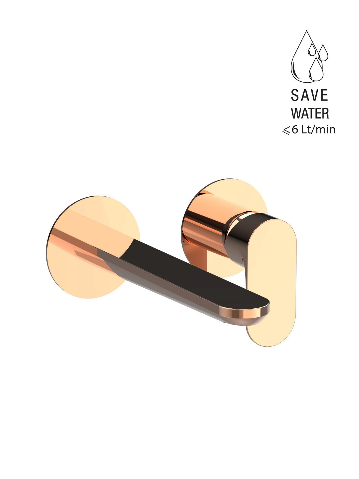 Baterie cada incastrata finisaj auriu roz Lea by F.lli Frattini