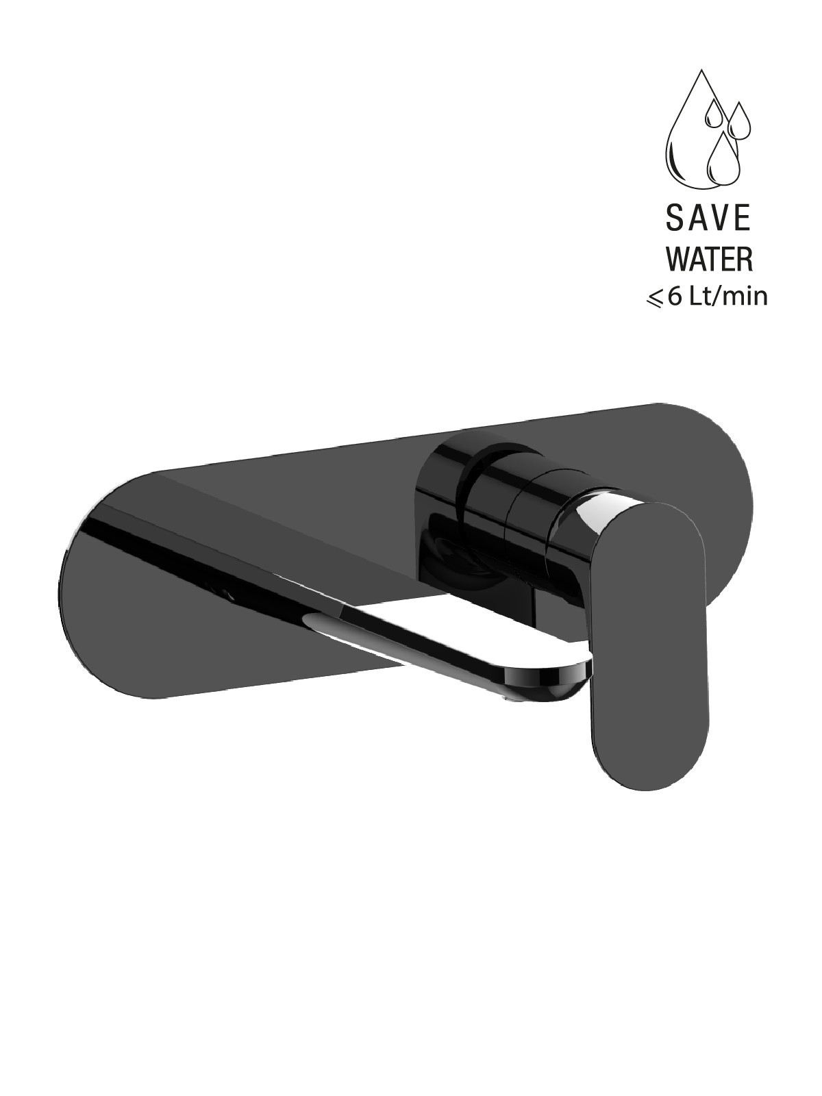 Baterie cada incastrata finisaj cromat negru Lea by F.lli Frattini