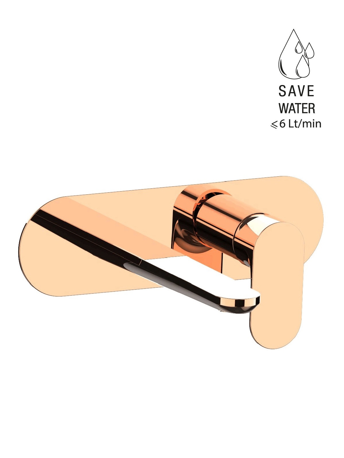 Baterie cada incastrata finisaj auriu roz Lea by F.lli Frattini