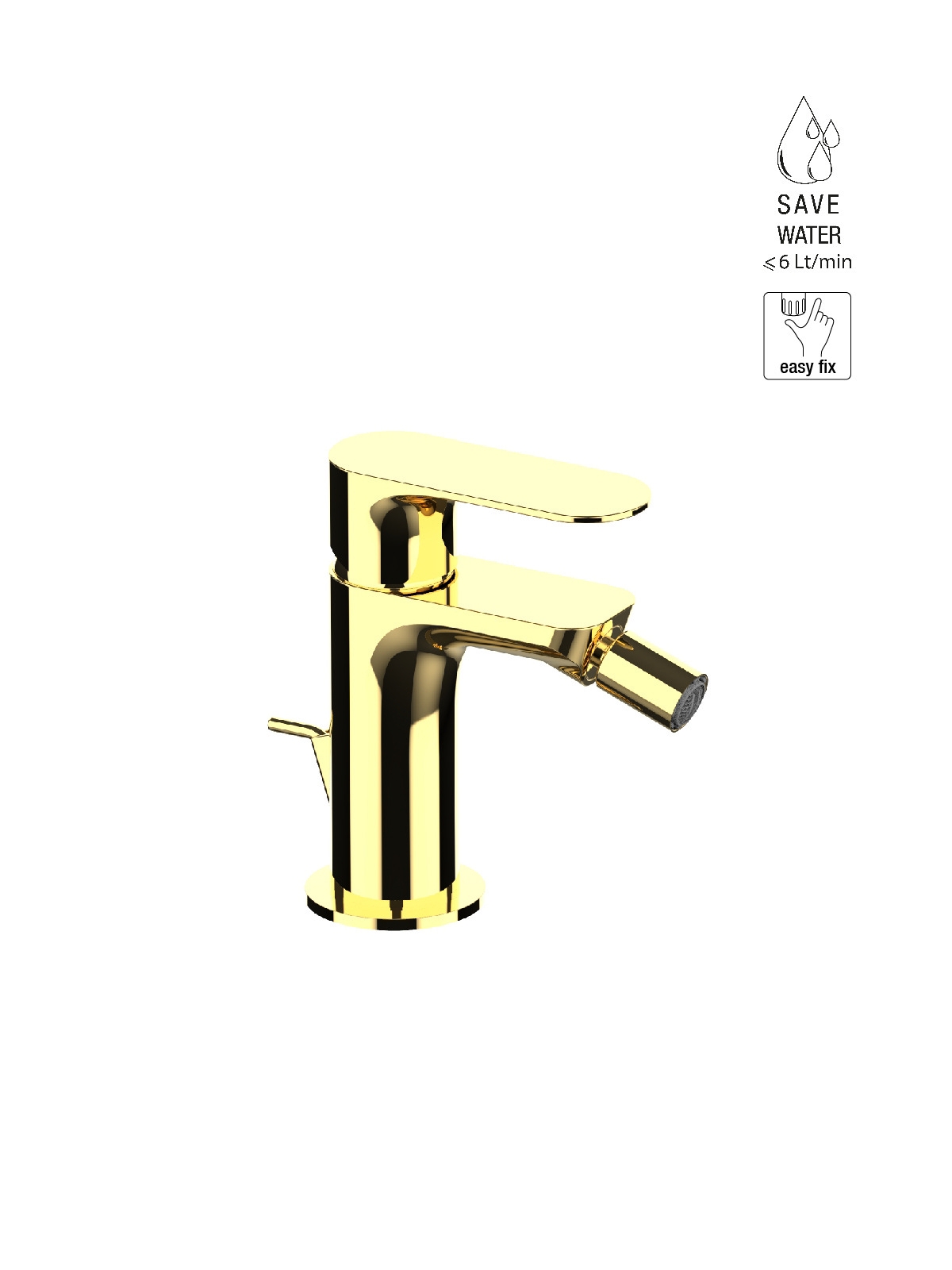 Baterie bideu finisaj auriu Lea by F.lli Frattini