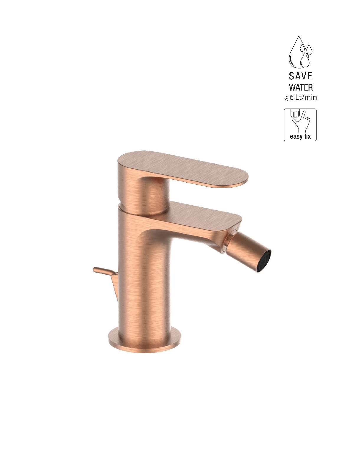 Baterie bideu finisaj auriu roz periat Lea by F.lli Frattini