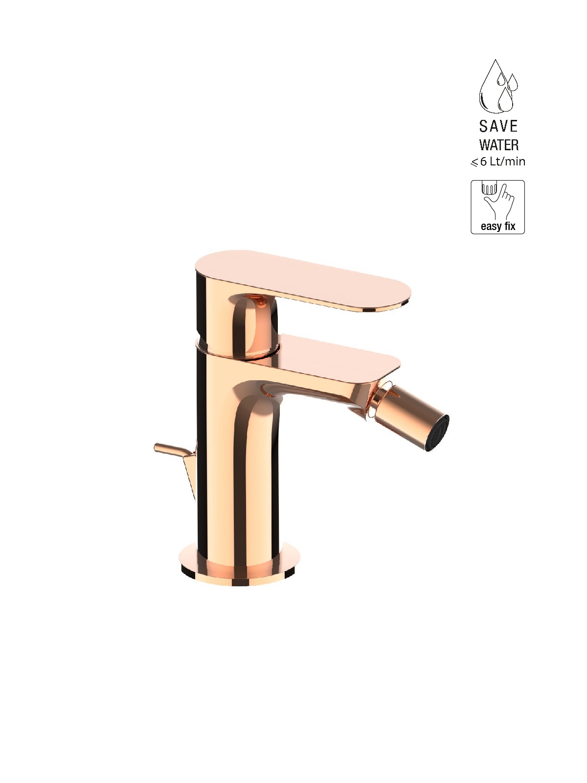 Baterie bideu finisaj auriu roz Lea by F.lli Frattini