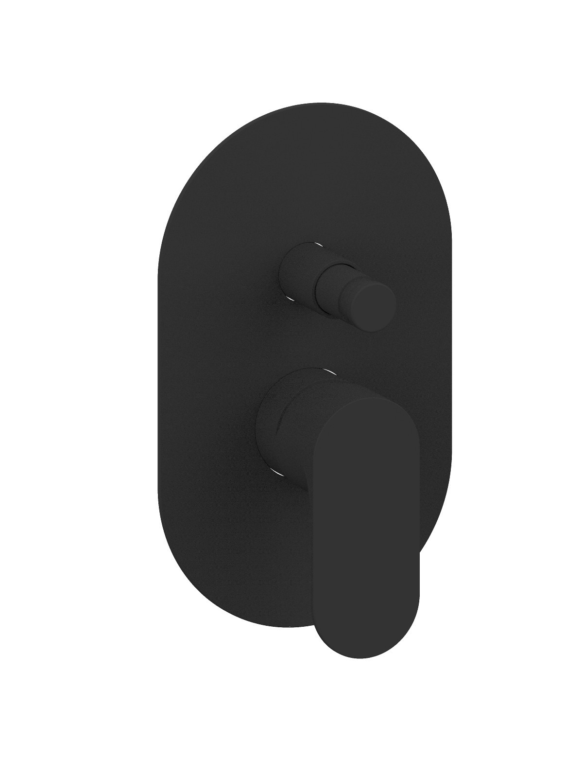 Baterie dus incastrata cu deviator finisaj negru mat Lea by F.lli Frattini