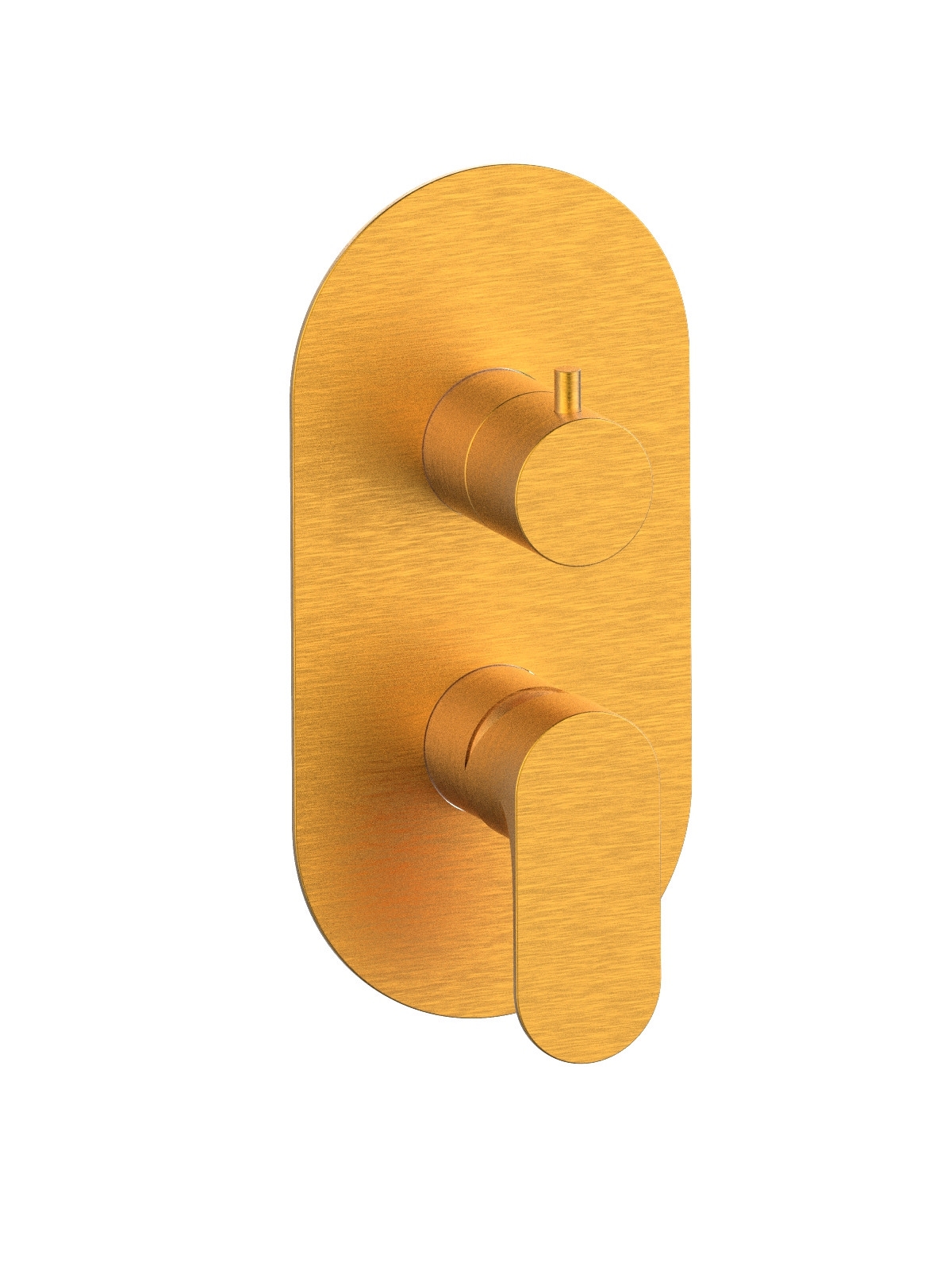 Baterie dus incastrata cu deviator finisaj auriu periat Lea by F.lli Frattini