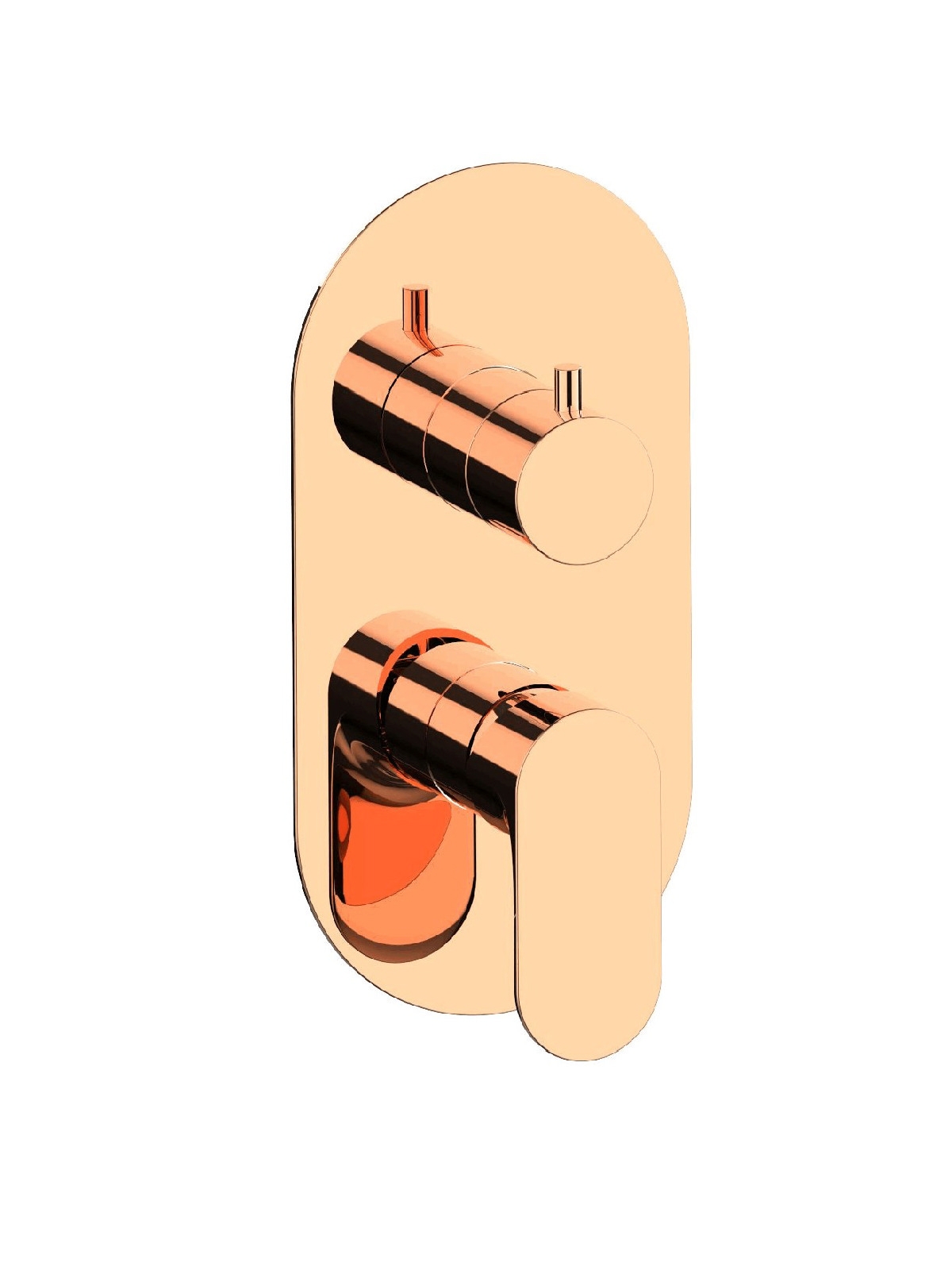 Baterie dus incastrata cu deviator finisaj auriu roz Lea by F.lli Frattini