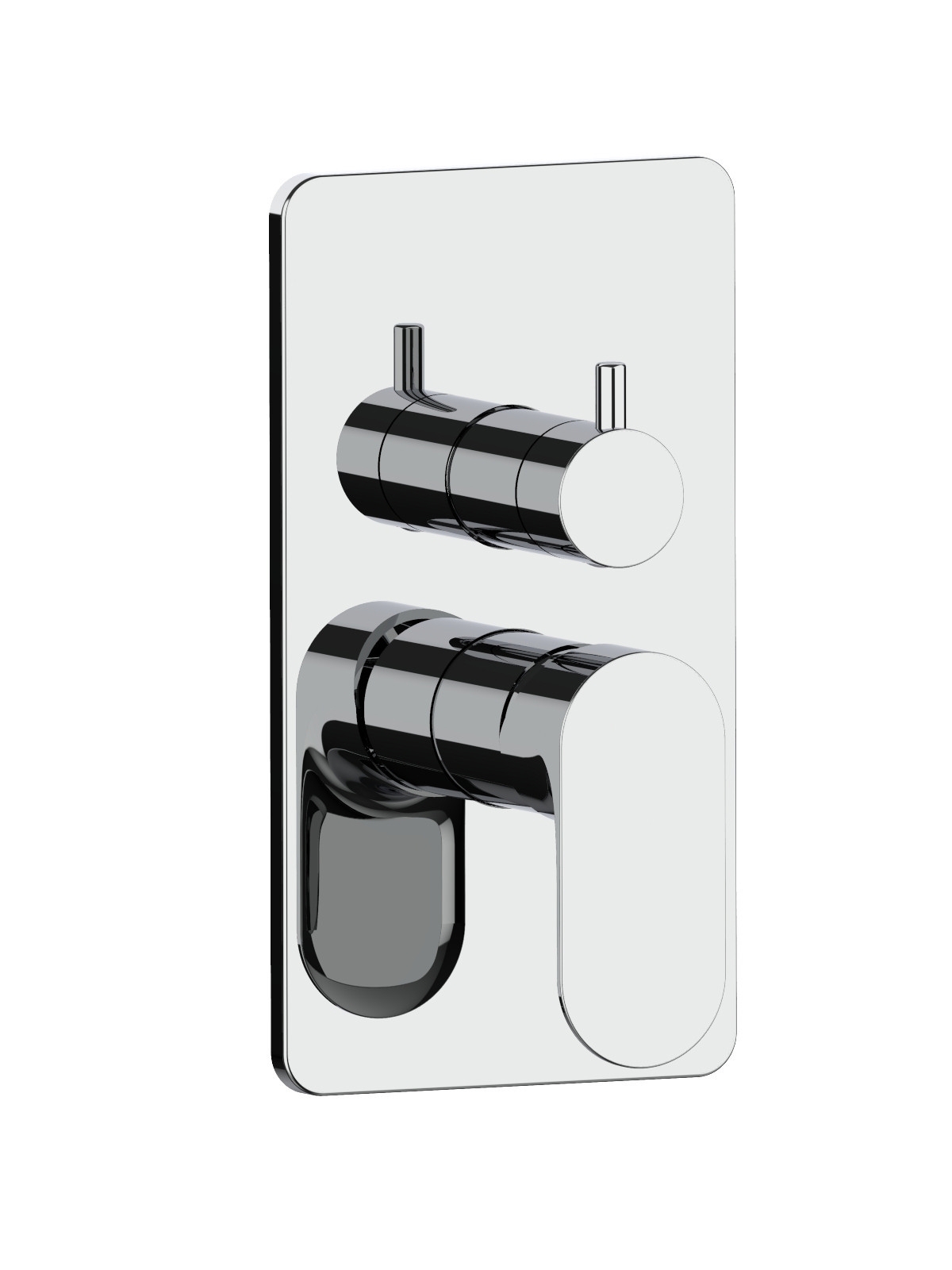 Baterie dus incastrata cu deviator finisaj cromat Lea by F.lli Frattini