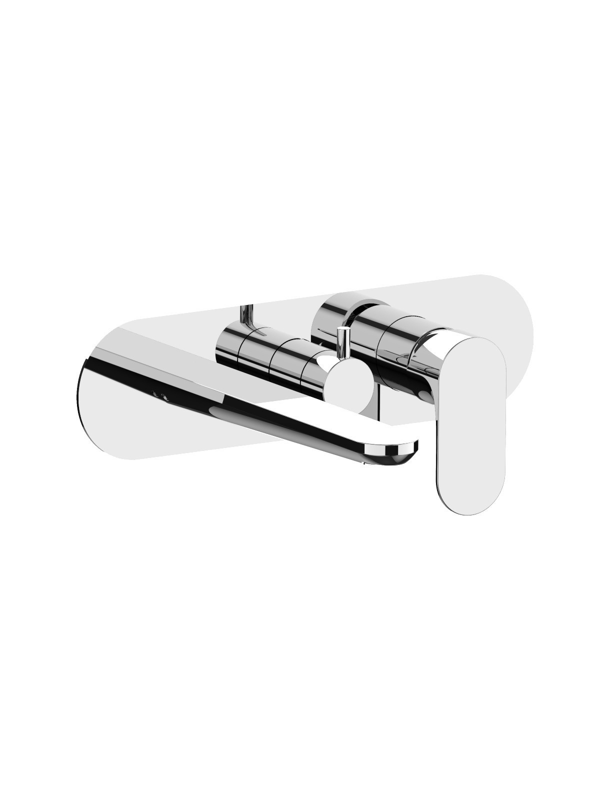 Baterie cada incastrata cu deviator si gura de curgere finisaj cromat Lea by F.lli Frattini