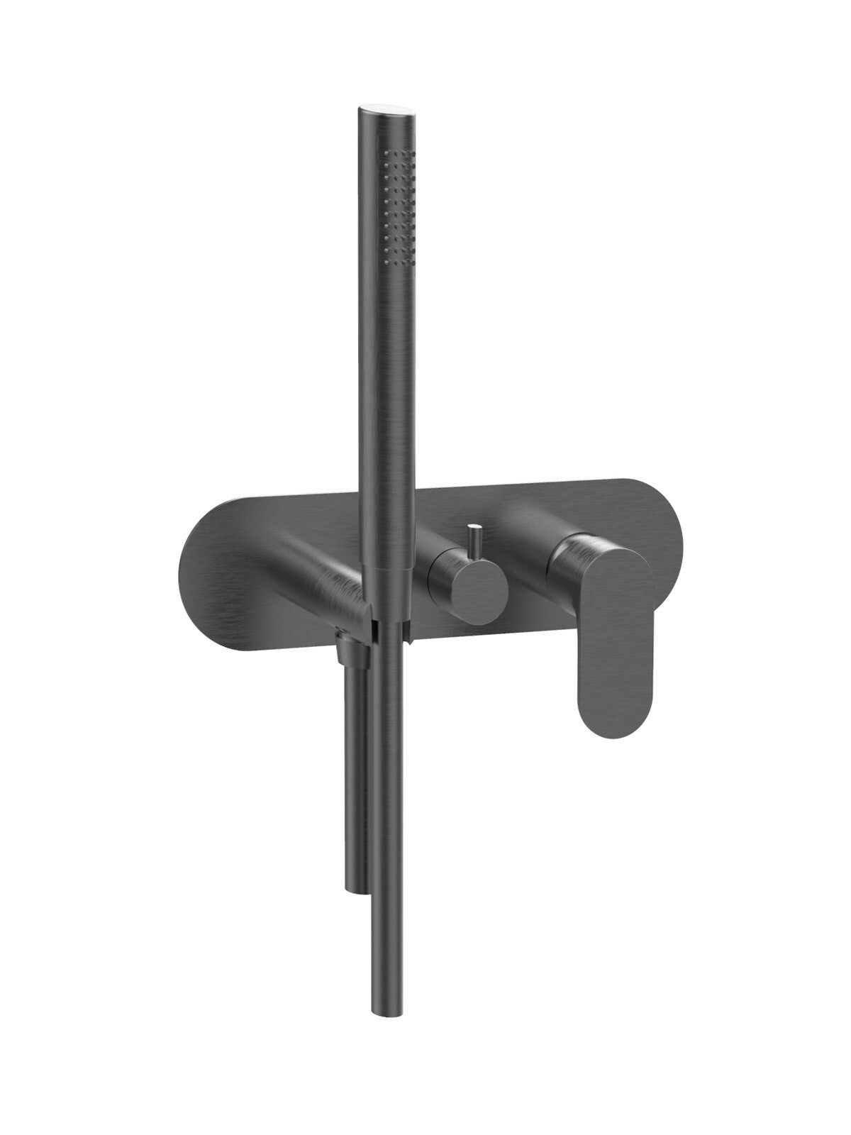 Baterie dus incastrata finisaj cromat negru periat Lea by F.lli Frattini