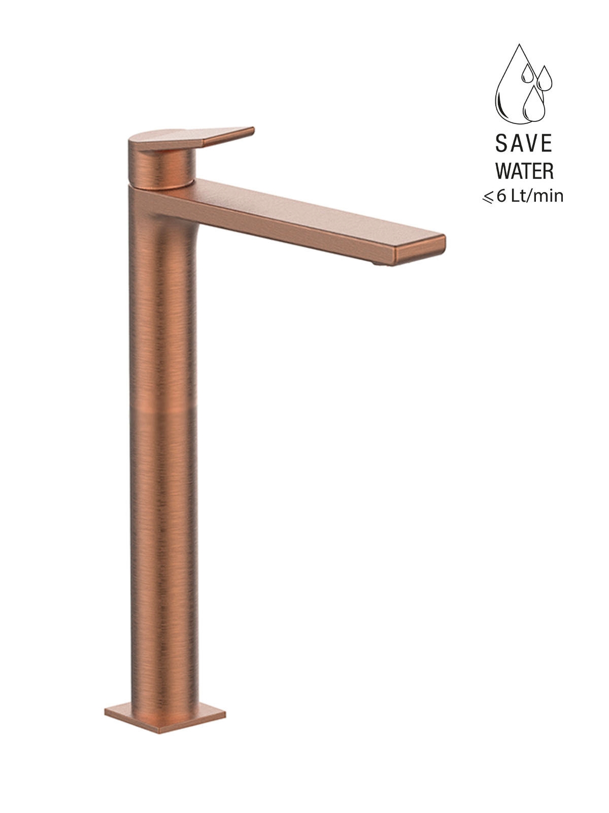 Baterie lavoar inalta finisaj auriu roz periat Gintonic by F.lli Frattini