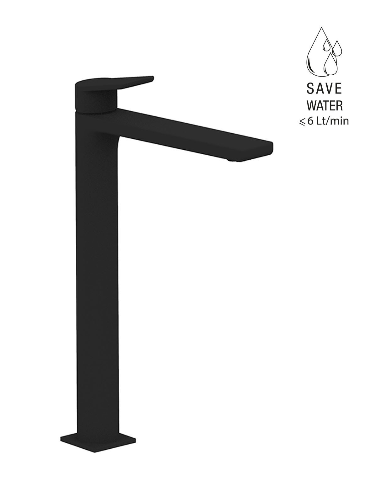 Baterie lavoar inalta finisaj negru mat Gintonic by F.lli Frattini