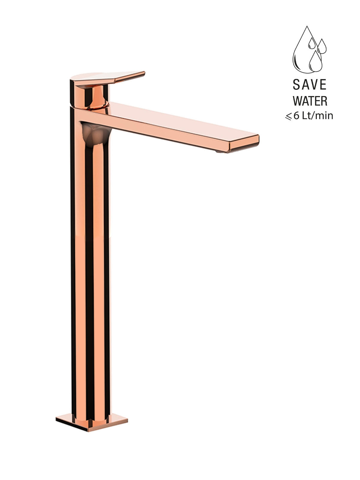 Baterie lavoar inalta finisaj auriu roz Gintonic by F.lli Frattini