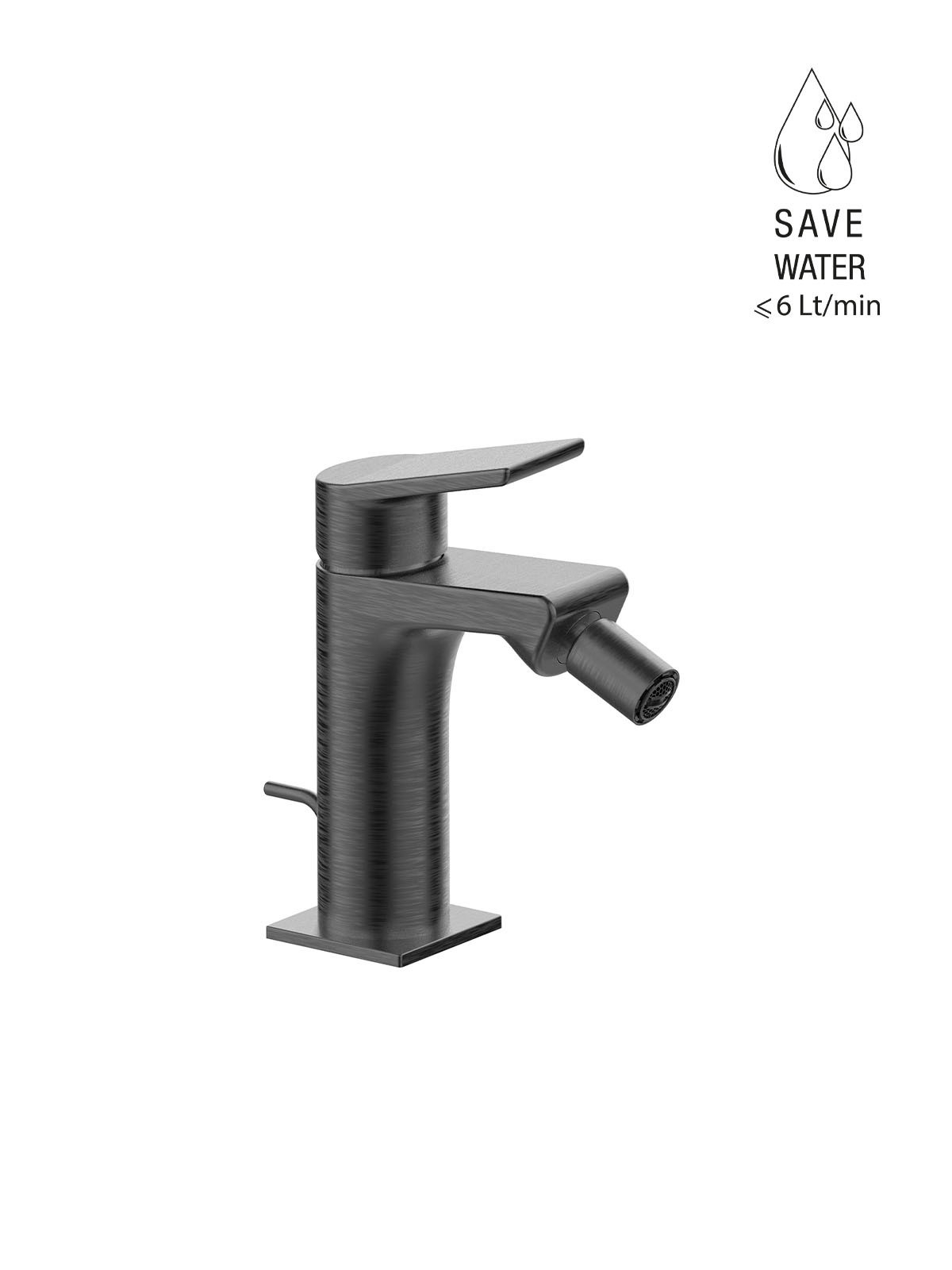 Baterie bideu finisaj cromat negru periat Gintonic by F.lli Frattini