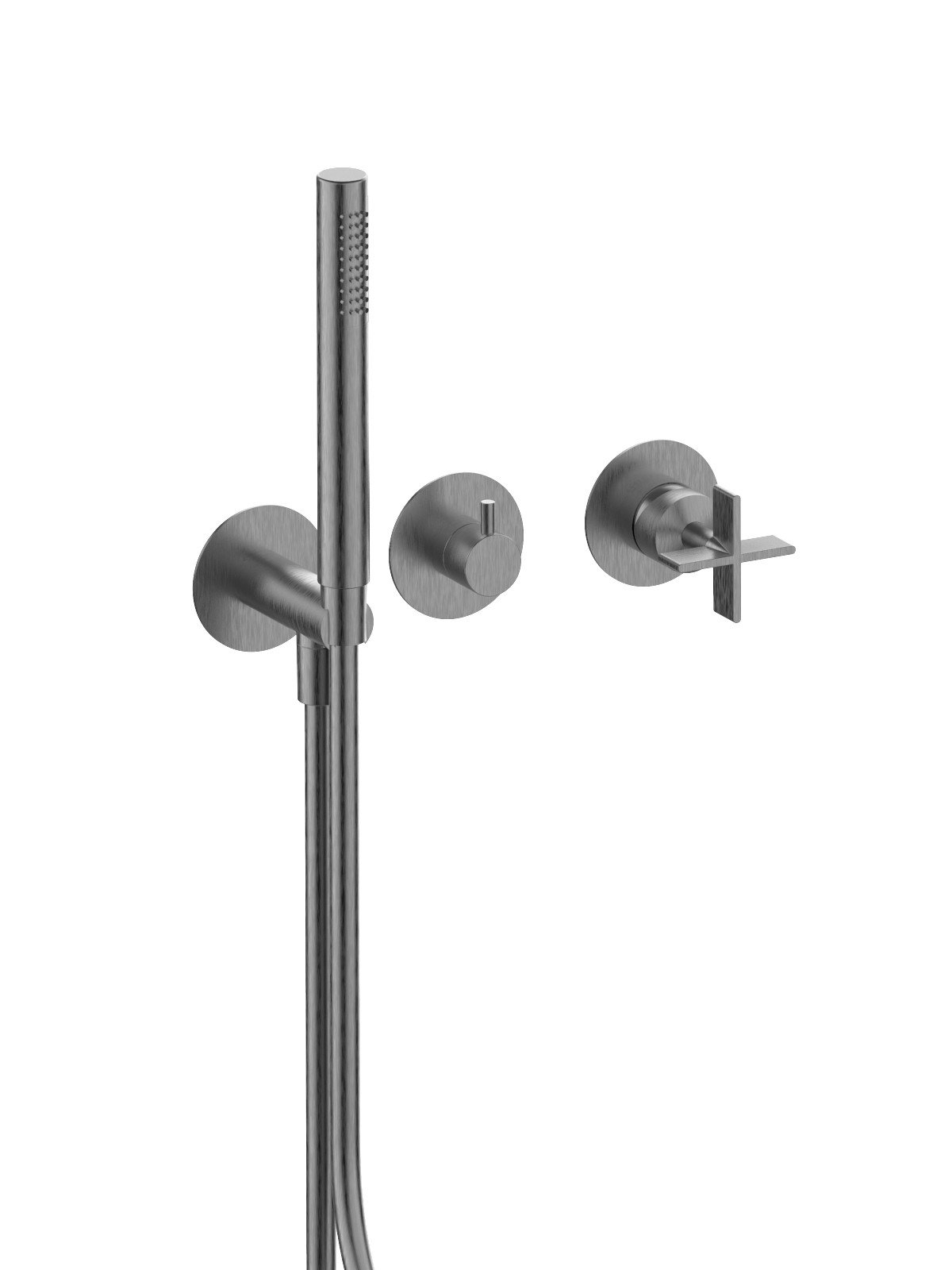 Baterie dus finisaj cromat negru periat Don Chisciotte by F.lli Frattini