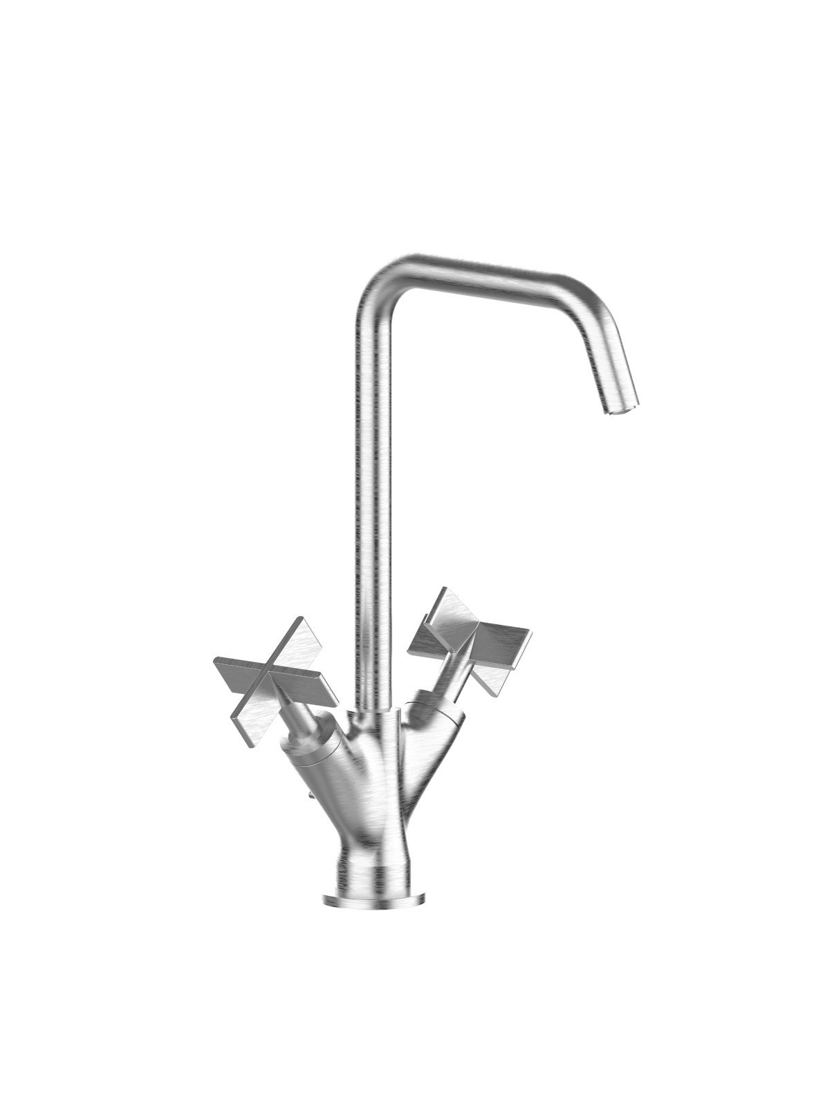 Baterie lavoar cu o gaura finisaj inox Don Chisciotte by F.lli Frattini